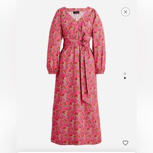 NWT J Crew Tie Waist Maxi Dress Size L